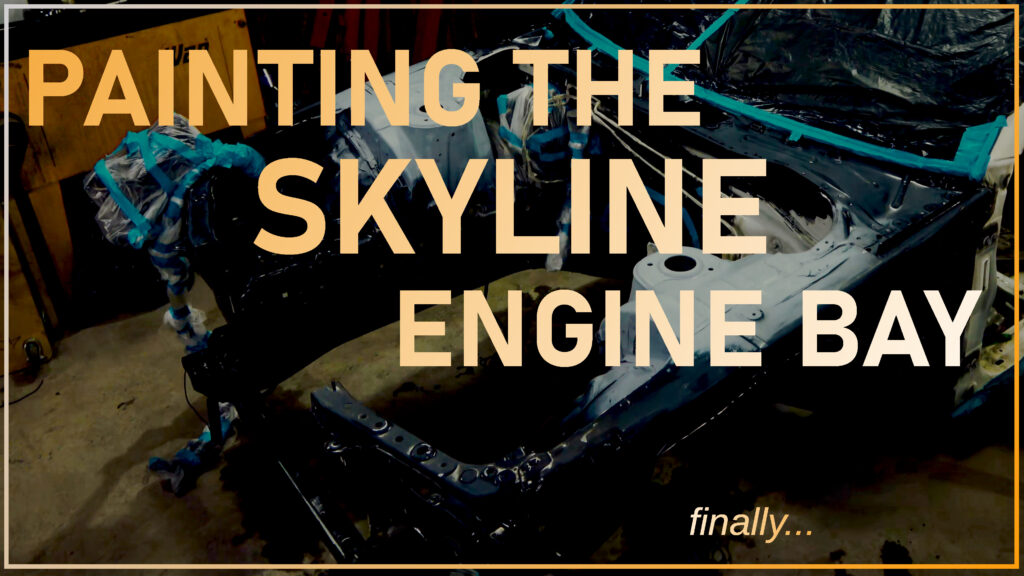 Skyline engine bay unpainted